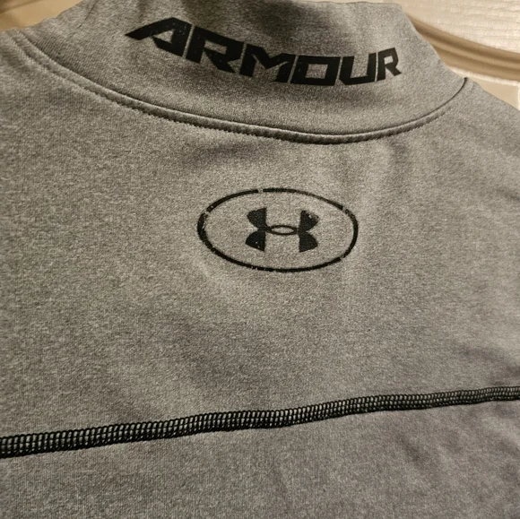 Under Armour Cold Gear Collared Long Sleeve Compression Shirt Size Small - Picture 5 of 5